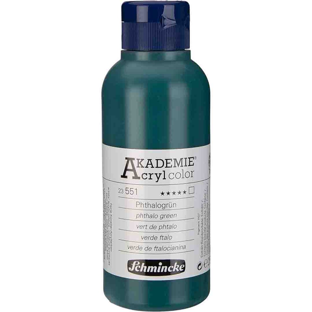 SCHMINCKE  AKADEMIE ACRYLIC COLOUR  250ML phthalo green