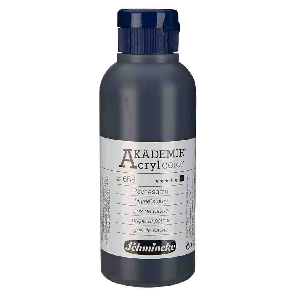 SCHMINCKE  AKADEMIE ACRYLIC COLOUR  250ML Payne's grey