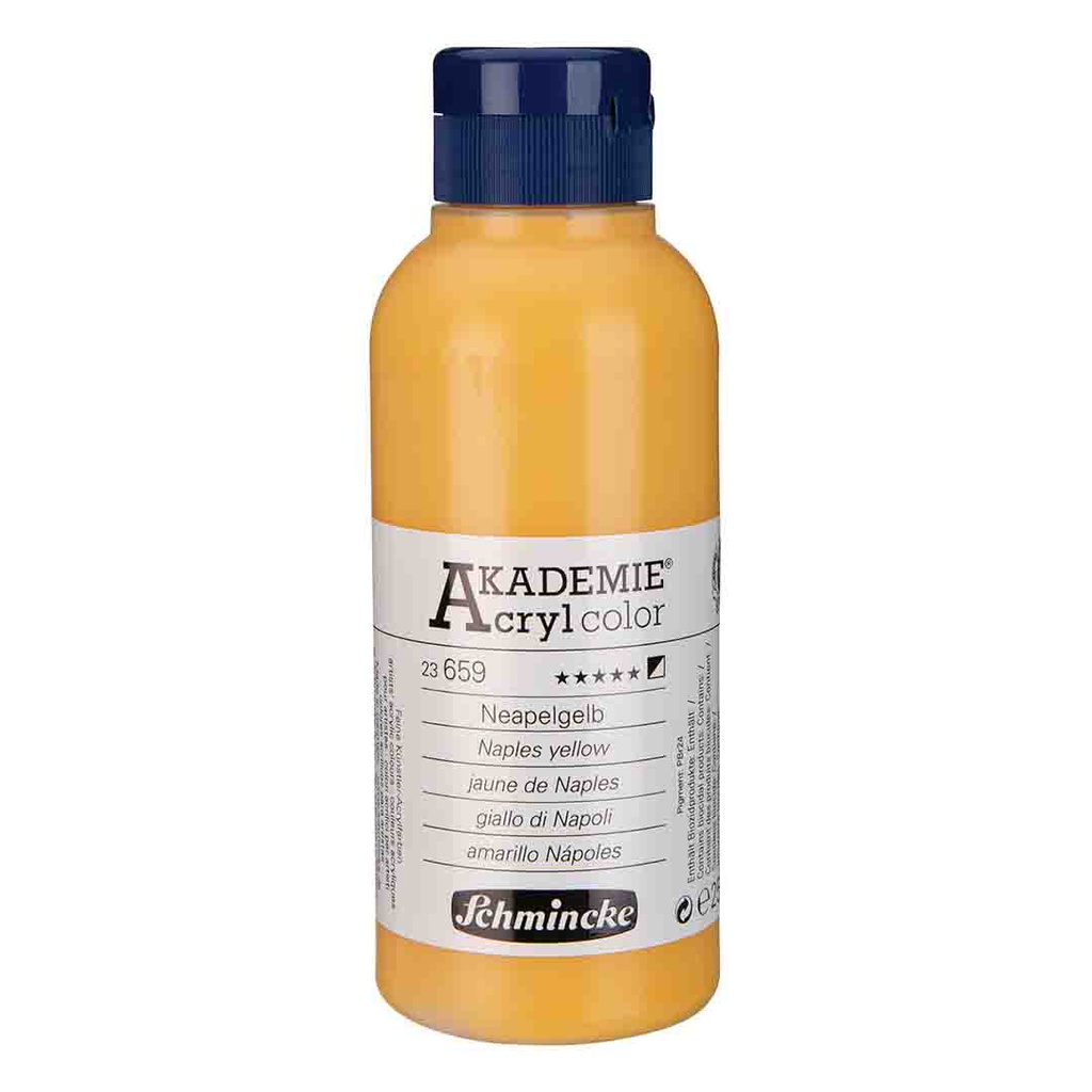 SCHMINCKE  AKADEMIE ACRYLIC COLOUR  250ML Naples yellow