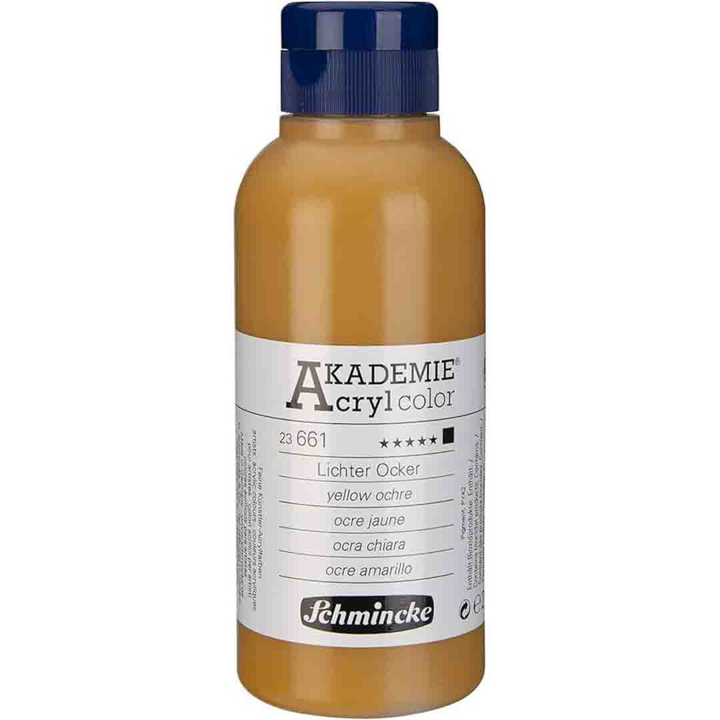 SCHMINCKE  AKADEMIE ACRYLIC COLOUR  250ML yellow ochre