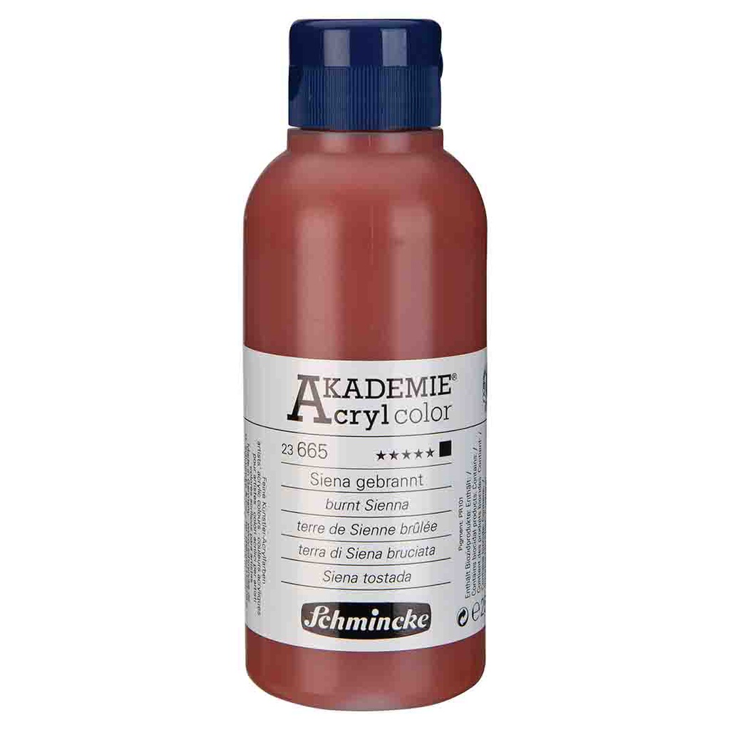 SCHMINCKE  AKADEMIE ACRYLIC COLOUR  250ML burnt Sienna