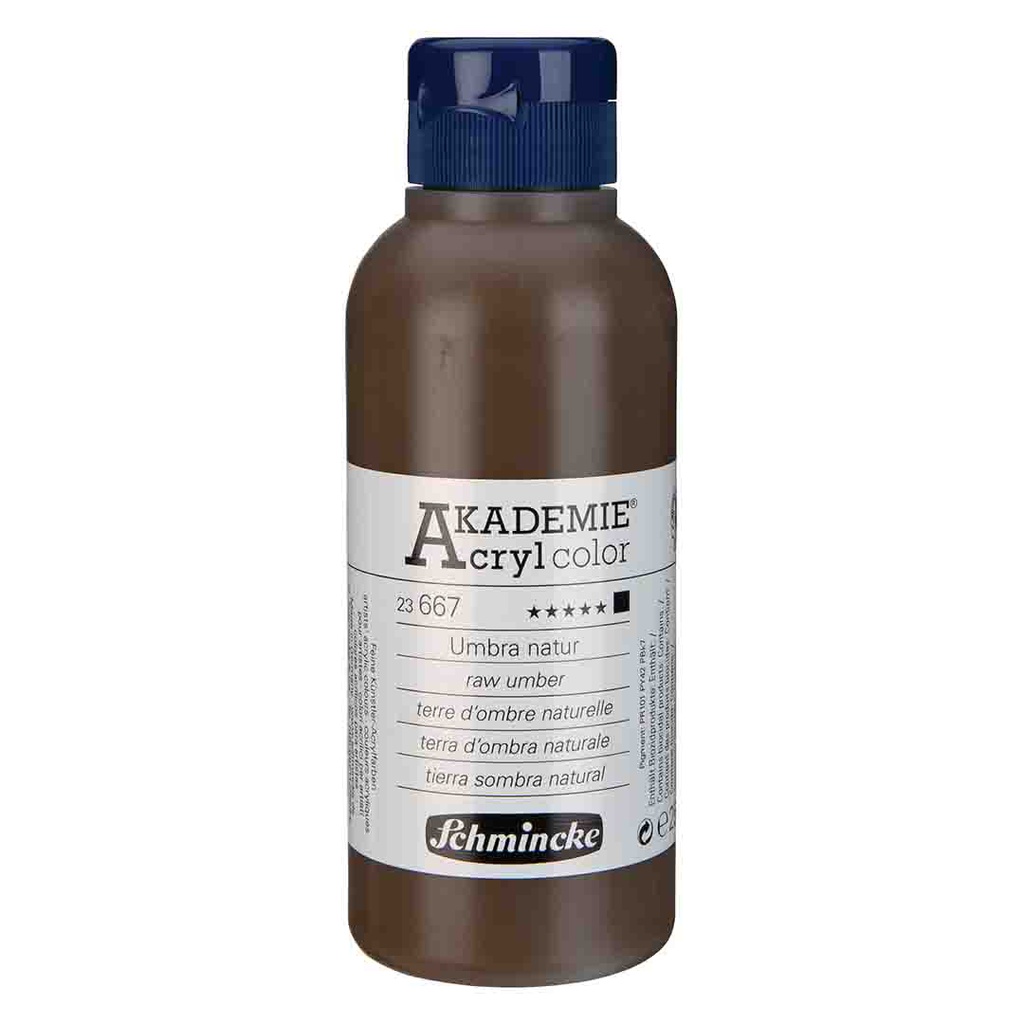 SCHMINCKE  AKADEMIE ACRYLIC COLOUR  250ML raw umber