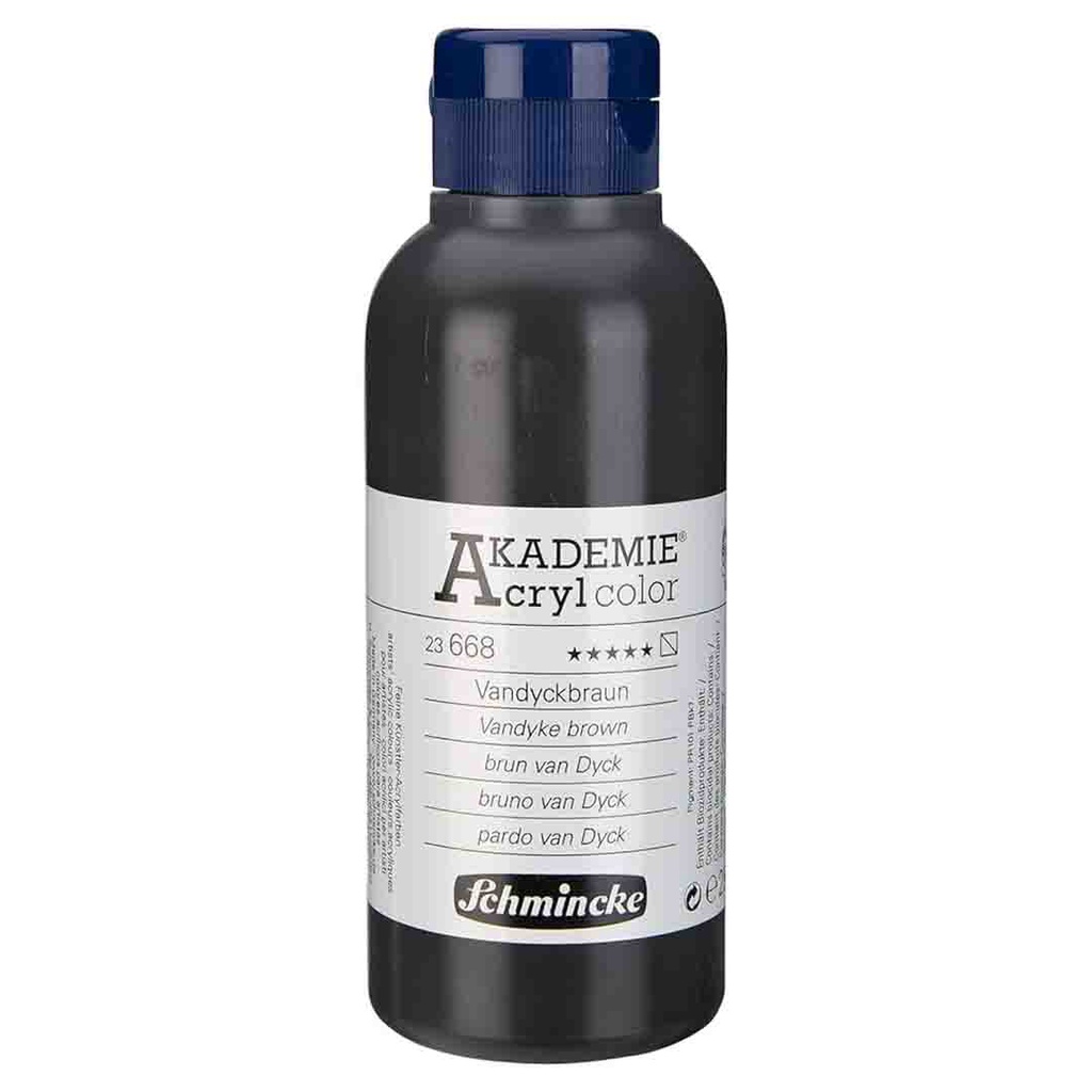 SCHMINCKE  AKADEMIE ACRYLIC COLOUR  250ML Vandyke brown