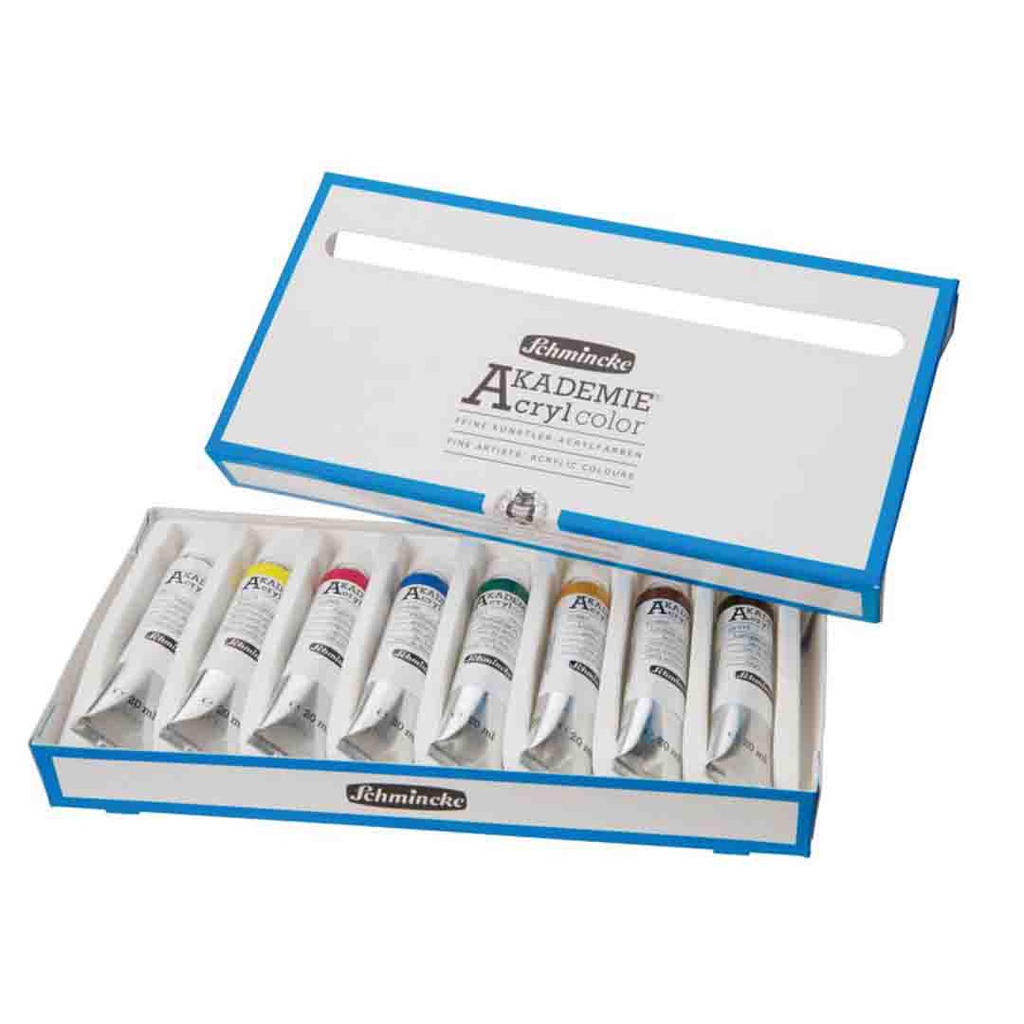 SCHMINCKE  AKADEMIE ACRYLIC COLOUR  SET/8 