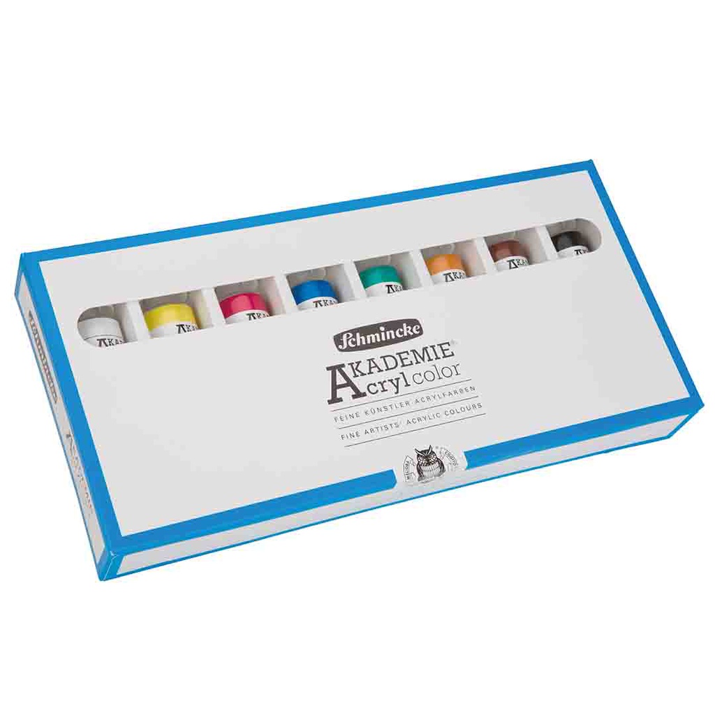 SCHMINCKE  AKADEMIE ACRYLIC COLOUR  SET/8 