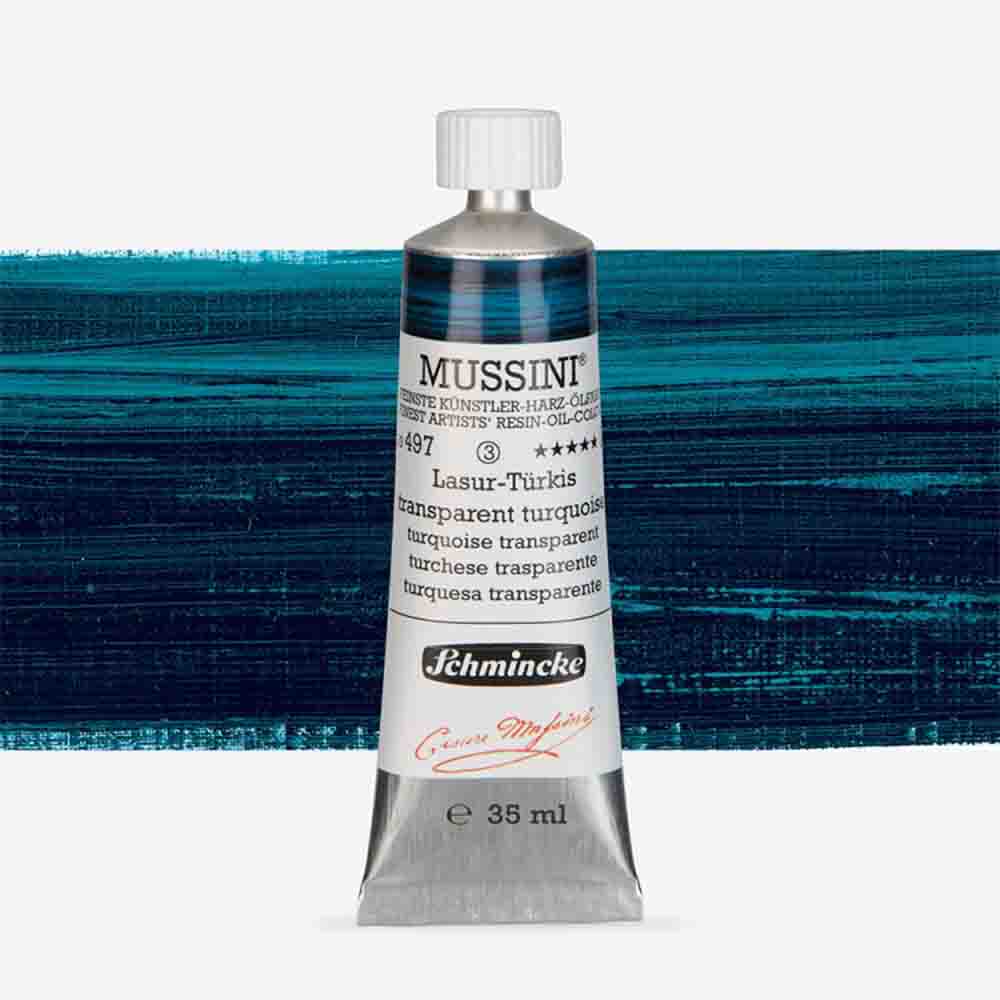 SCHMINCKE  MUSSINI 35ML OIL COLOUR  Transparent Turquoise