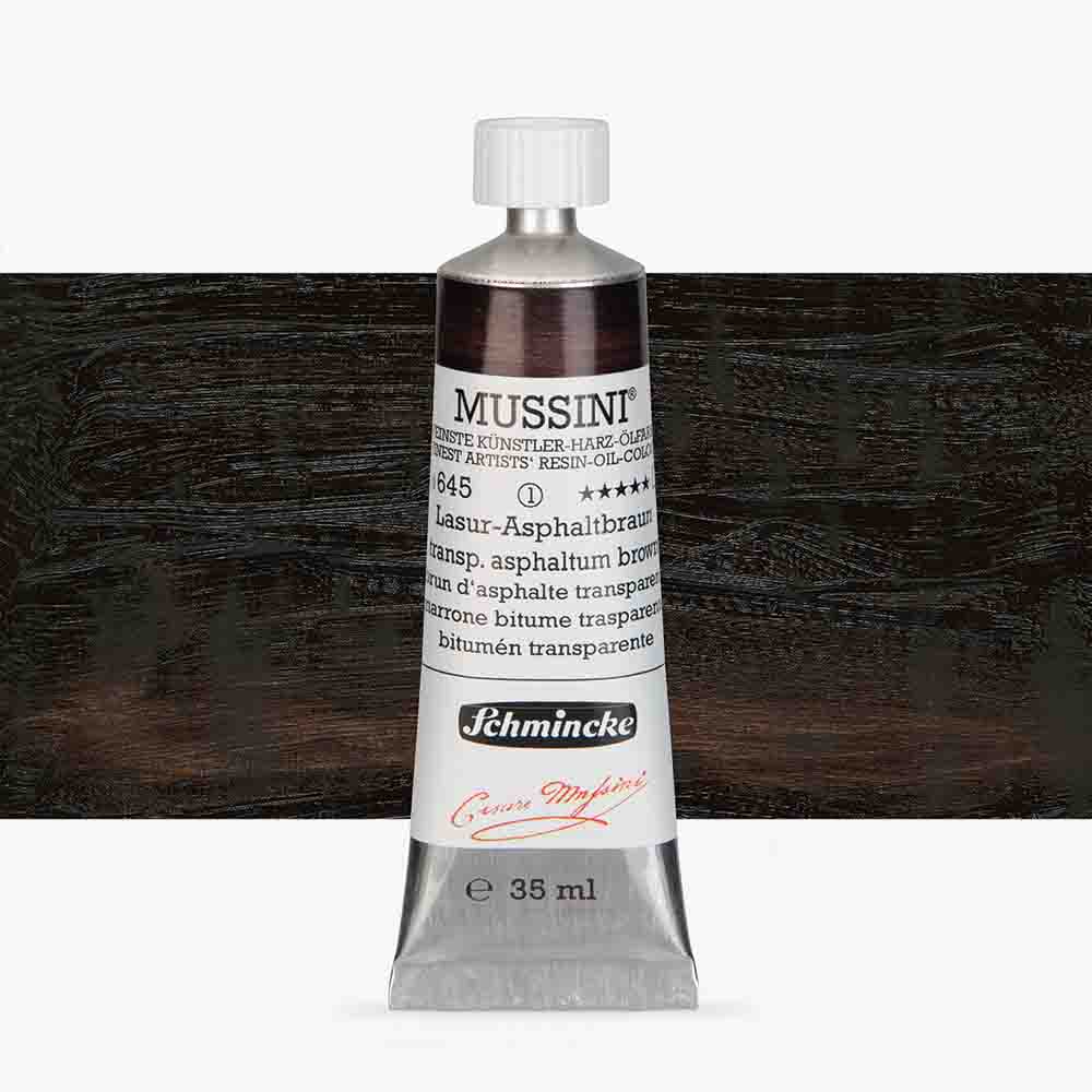 SCHMINCKE  MUSSINI 35ML OIL COLOUR  asphaltum brown transparent