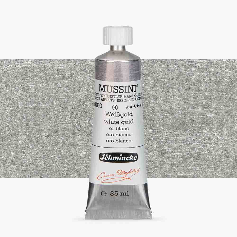 SCHMINCKE  MUSSINI 35ML OIL COLOUR  white gold