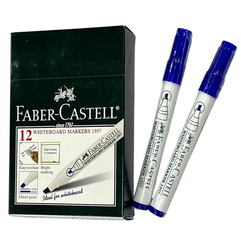 قلم سبورة لون ازرق مشطوف فابر كاستيل