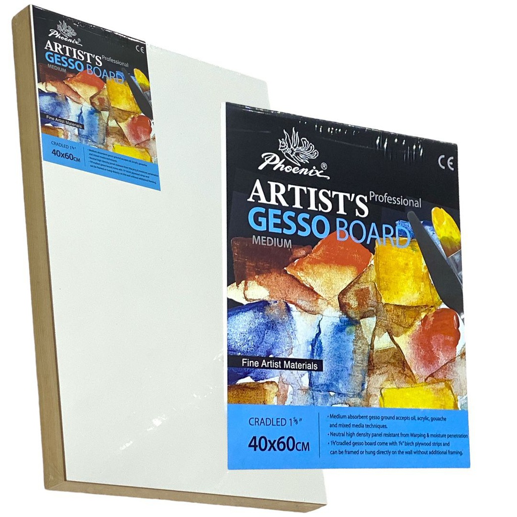 GESSO BOARD MEDIUM SURFACE 15/8&quot; DEEP 40X60CM