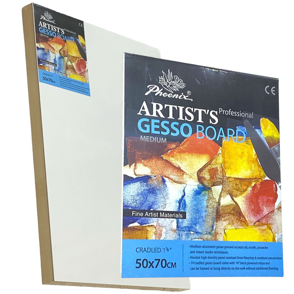 GESSO BOARD MEDIUM SURFACE 15/8&quot; DEEP 60X60CM