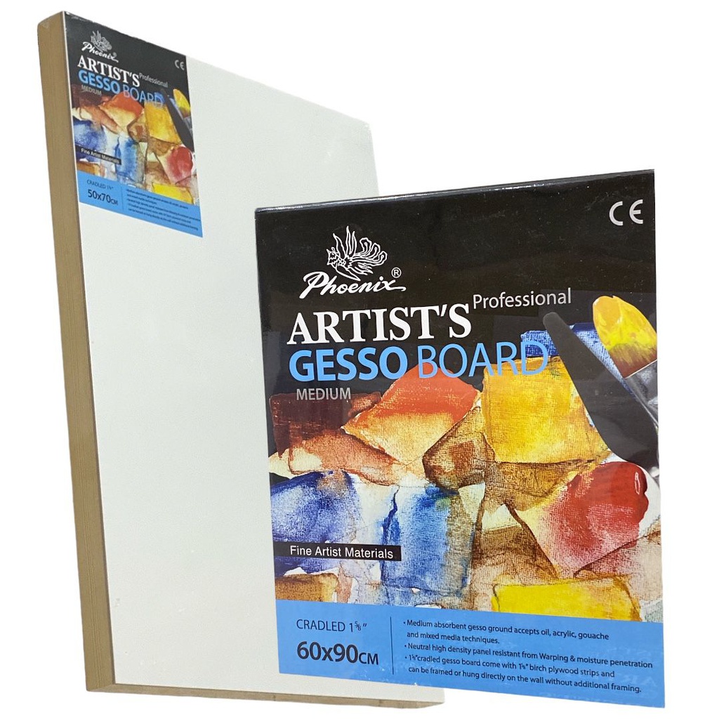 GESSO BOARD MEDIUM SURFACE 15/8&quot; DEEP 60X90CM