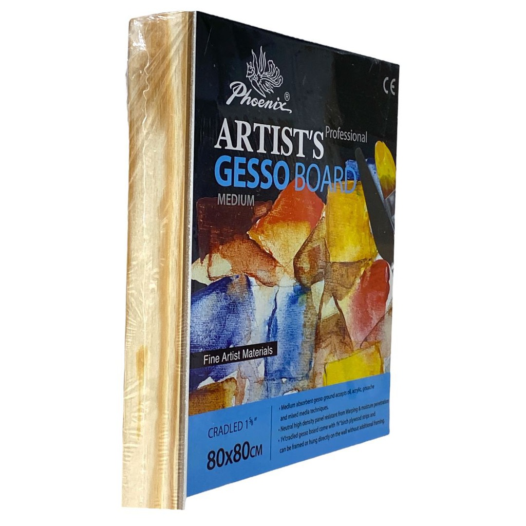 GESSO BOARD MEDIUM SURFACE 15/8&quot; DEEP 80X80CM