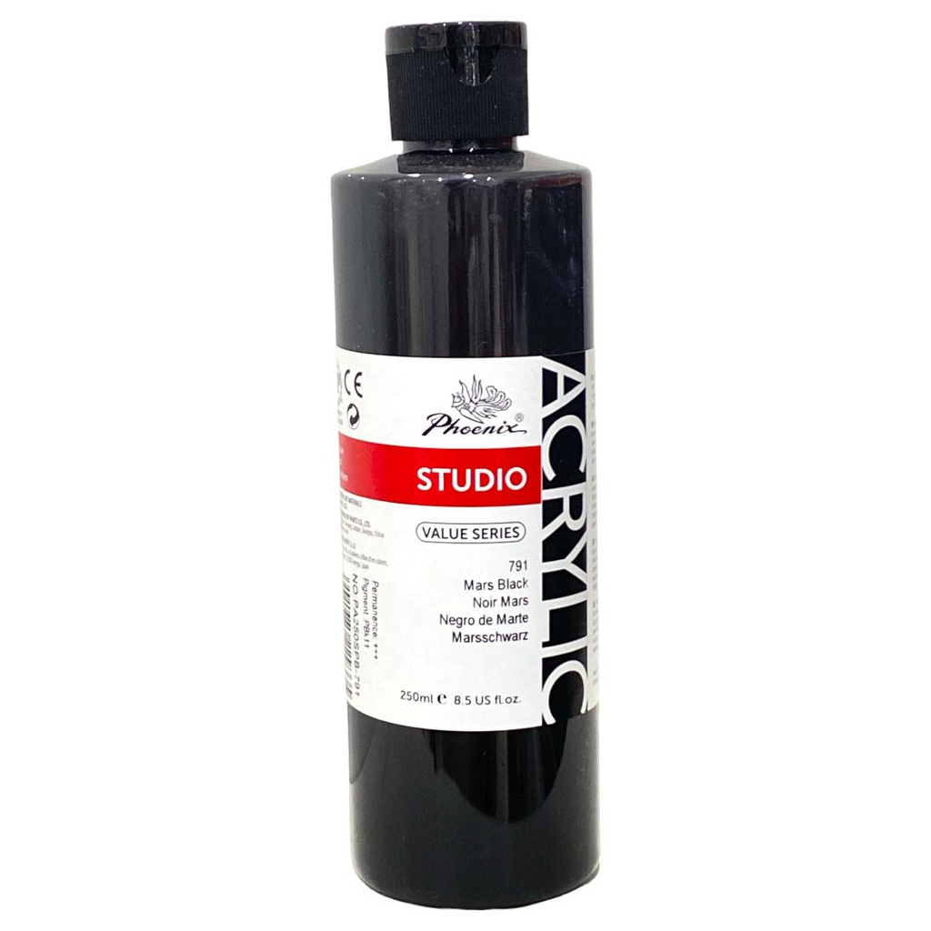 PHOENIX Acrylic Color Value Series 250ML Bottle Mars Black 791
