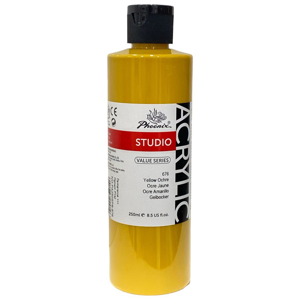 PHOENIX Acrylic Color Value Series 250ML Bottle Yellow Ochre 676