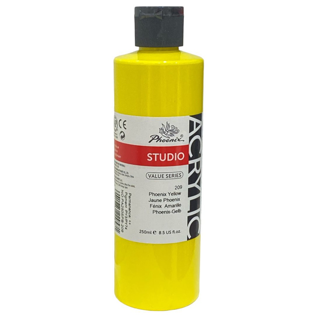 Phoenix  Acrylic Color Value Series 250ML Bottle Phoenix Yellow 209