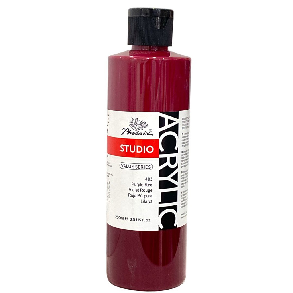 الوان اكريلك السلسة القيمة للفنان من فونيكس 250 مل Purple Red 403