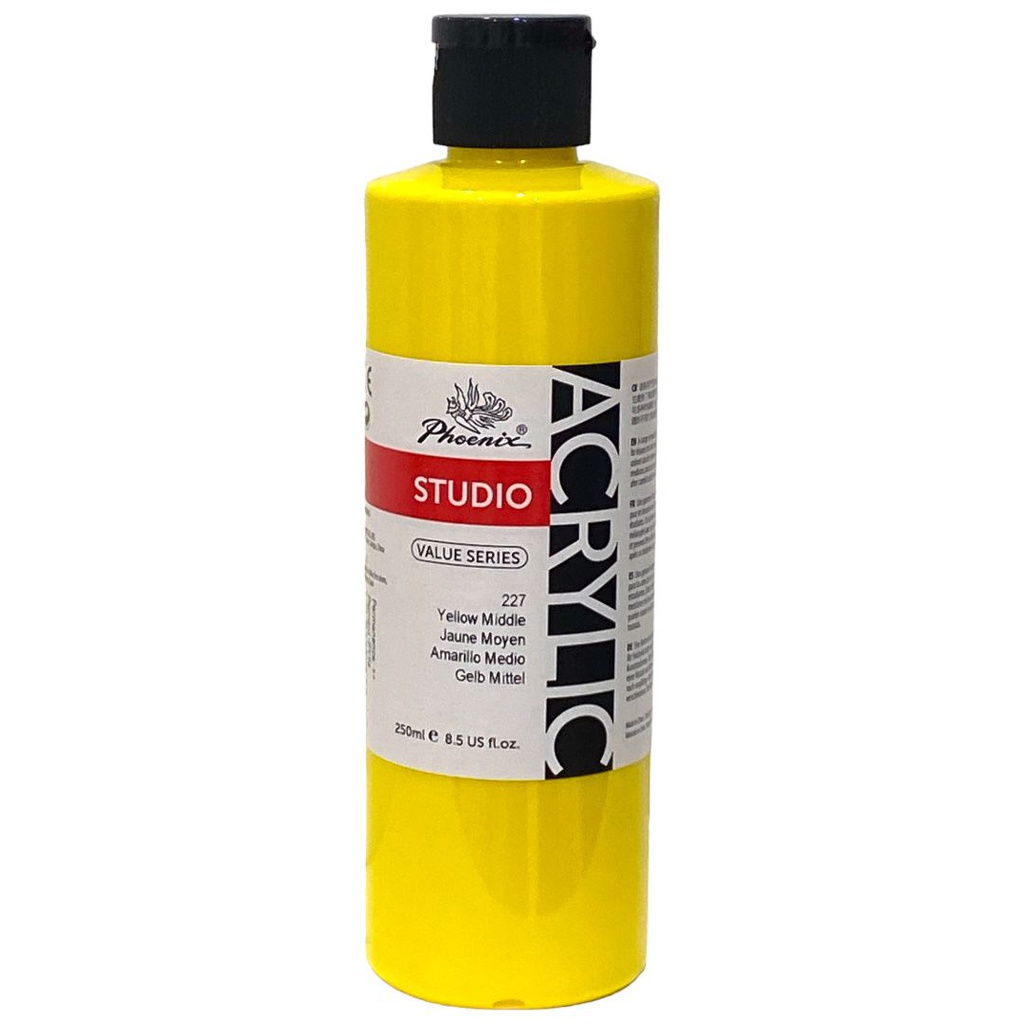 PHOENIX Acrylic Color Value Series 250ML Bottle Yellow Middle 227