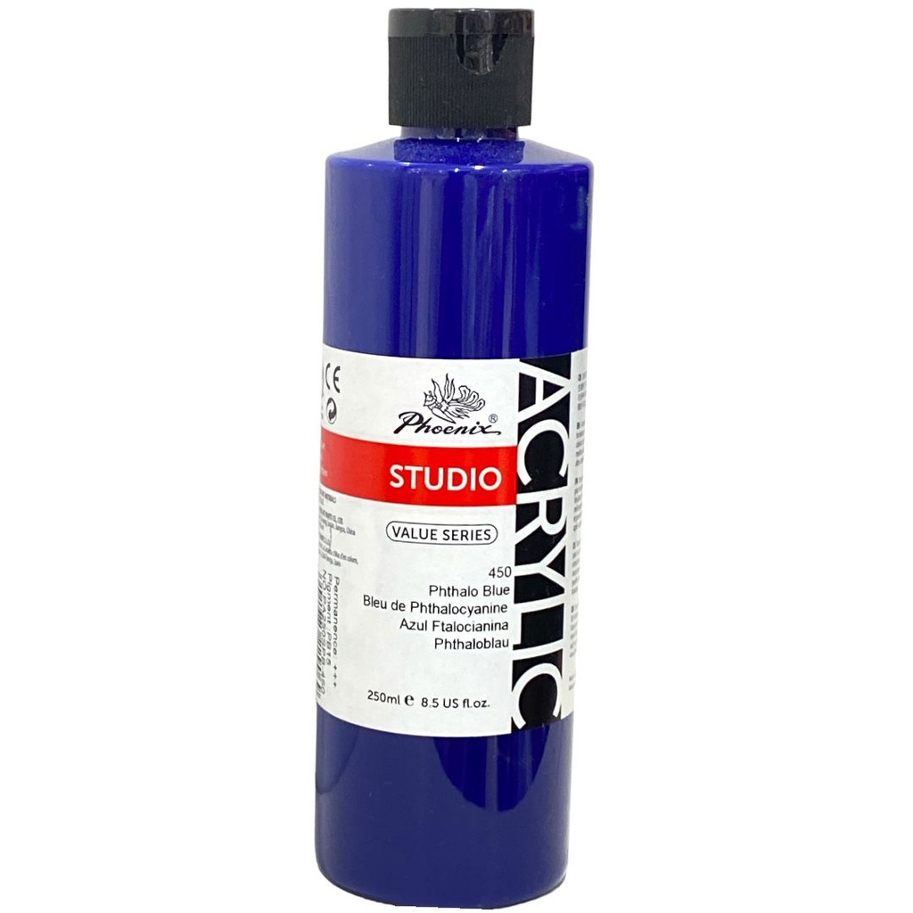 PHOENIX Acrylic Color Value Series 250ML Bottle Phthalo Blue 450