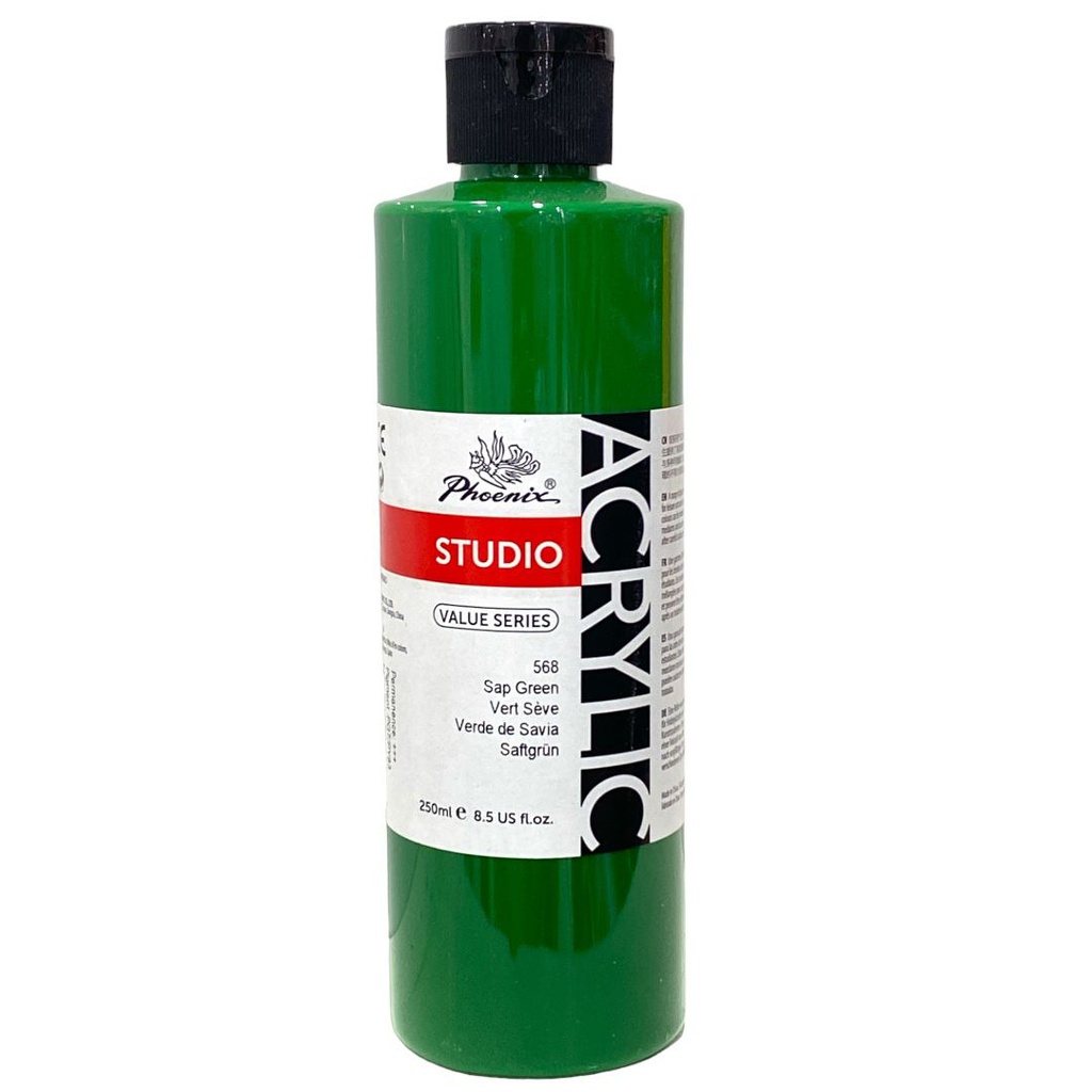 PHOENIX Acrylic Color Value Series 250ML Bottle Sap Green 568
