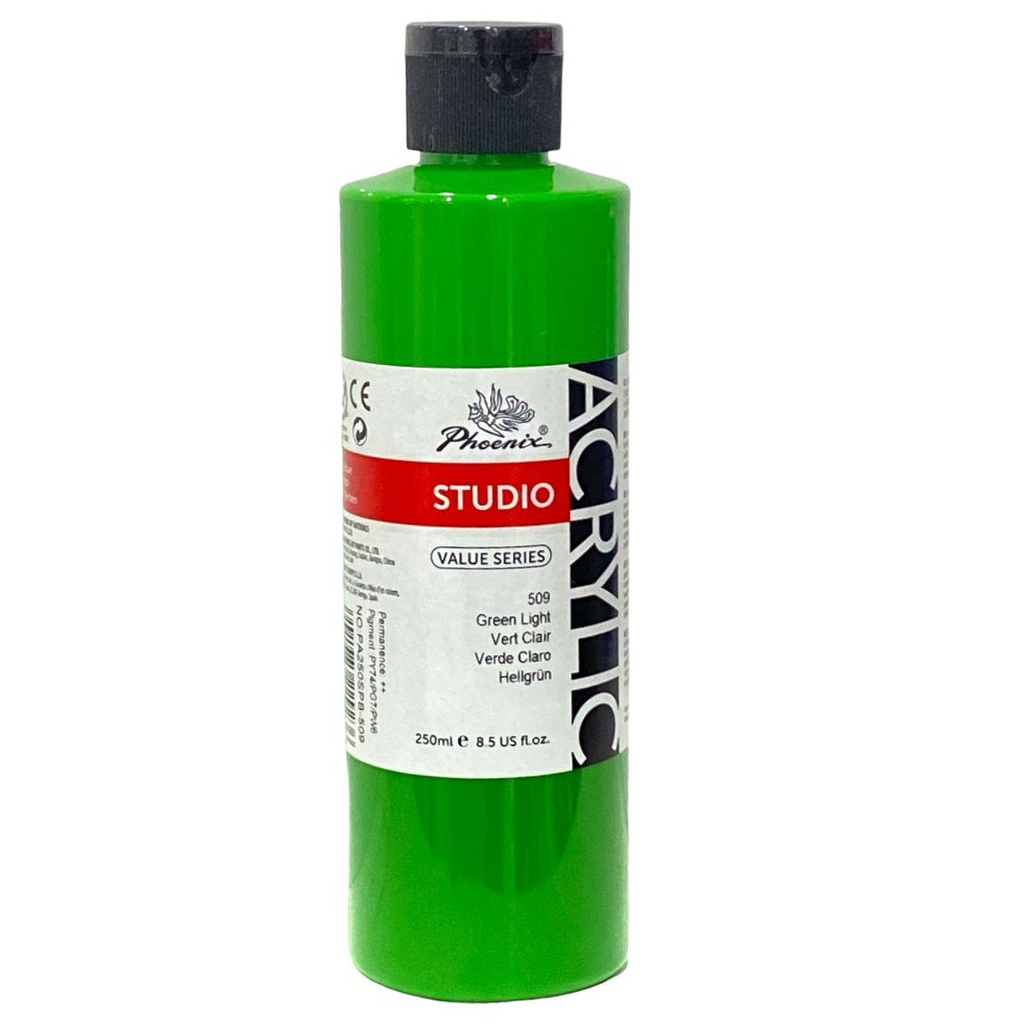 PHOENIX Acrylic Color Value Series 250ML Bottle Green Light 509