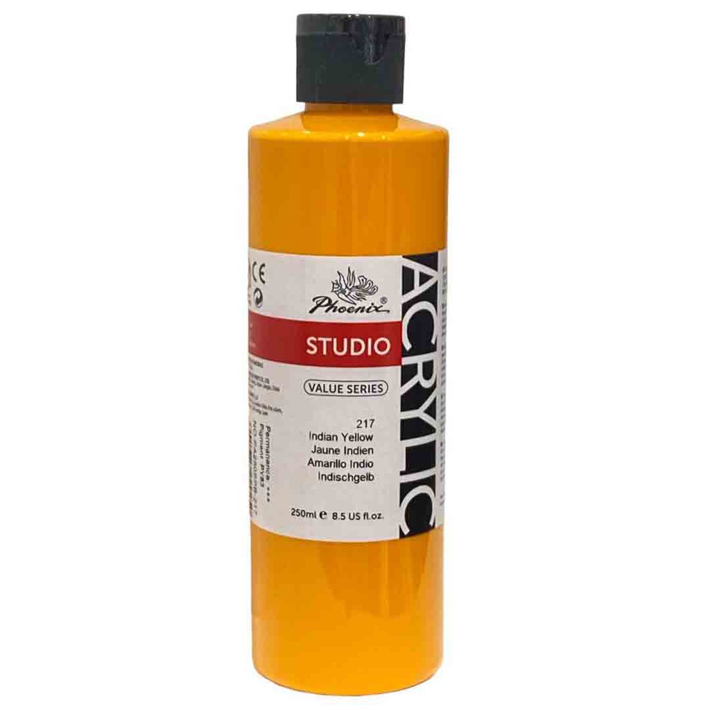 PHOENIX Acrylic Color Value Series 250ML Bottle Indian Yellow 217