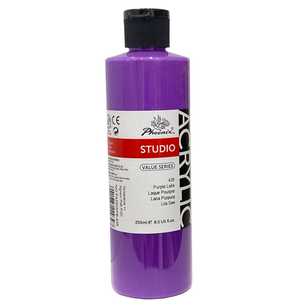 PHOENIX Acrylic Color Value Series 250ML Bottle PURPLR LAKE 439