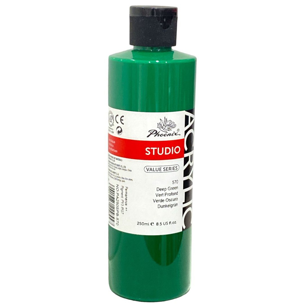 PHOENIX Acrylic Color Value Series 250ML Bottle Deep Green 570