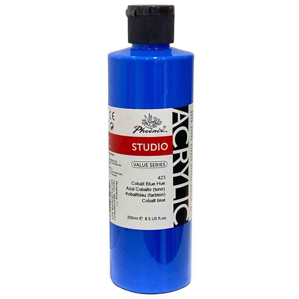 PHOENIX Acrylic Color Value Series 250ML Bottle Cobalt Blue 423