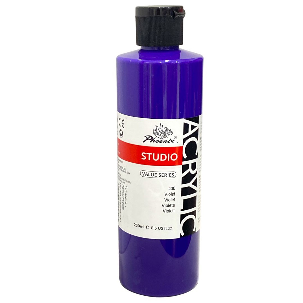 PHOENIX Acrylic Color Value Series 250ML Bottle Violet 430