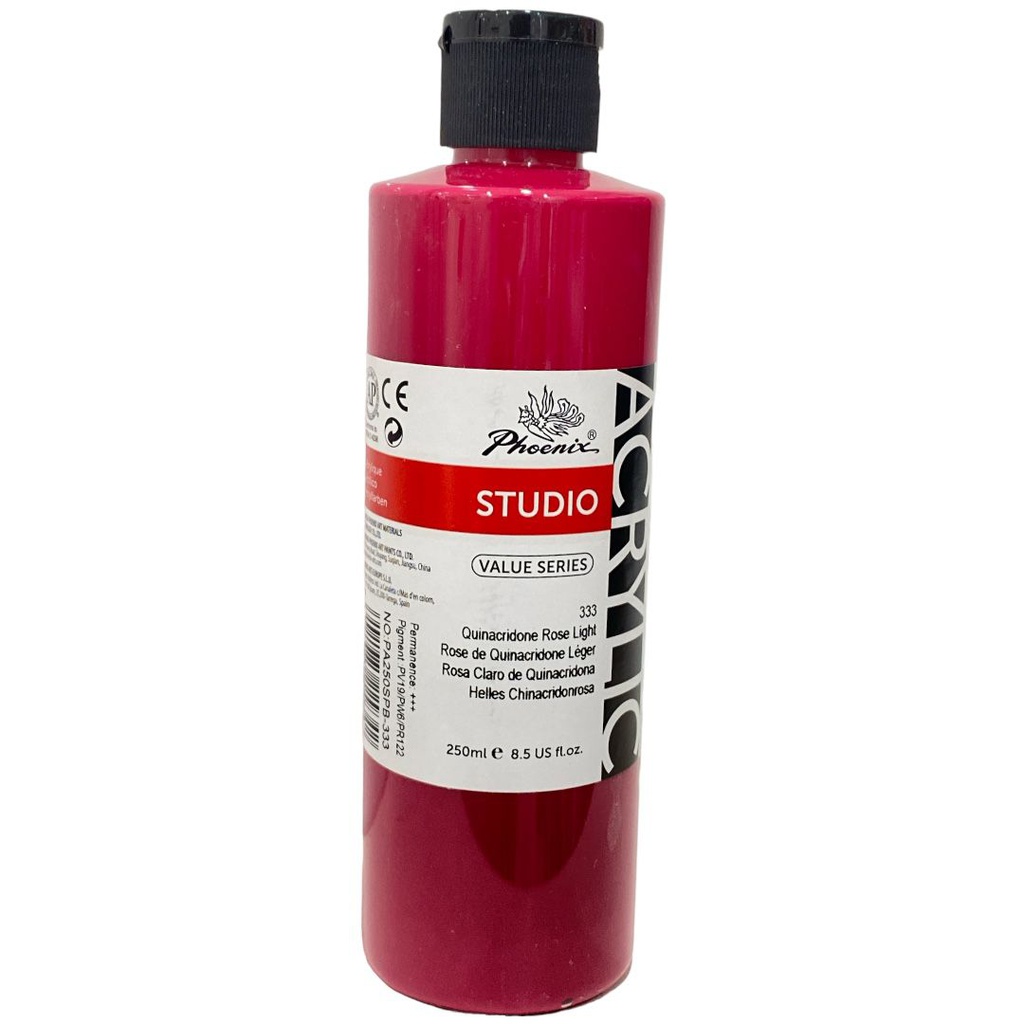 PHOENIX Acrylic Color Value Series 250ML Bottle Quinacridone Red Light 333