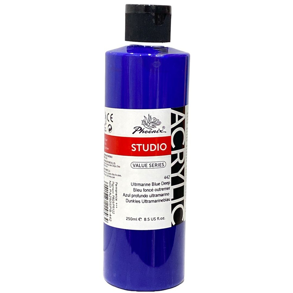 PHOENIX Acrylic Color Value Series 250ML Bottle Ultrmanne Blue Deep 442