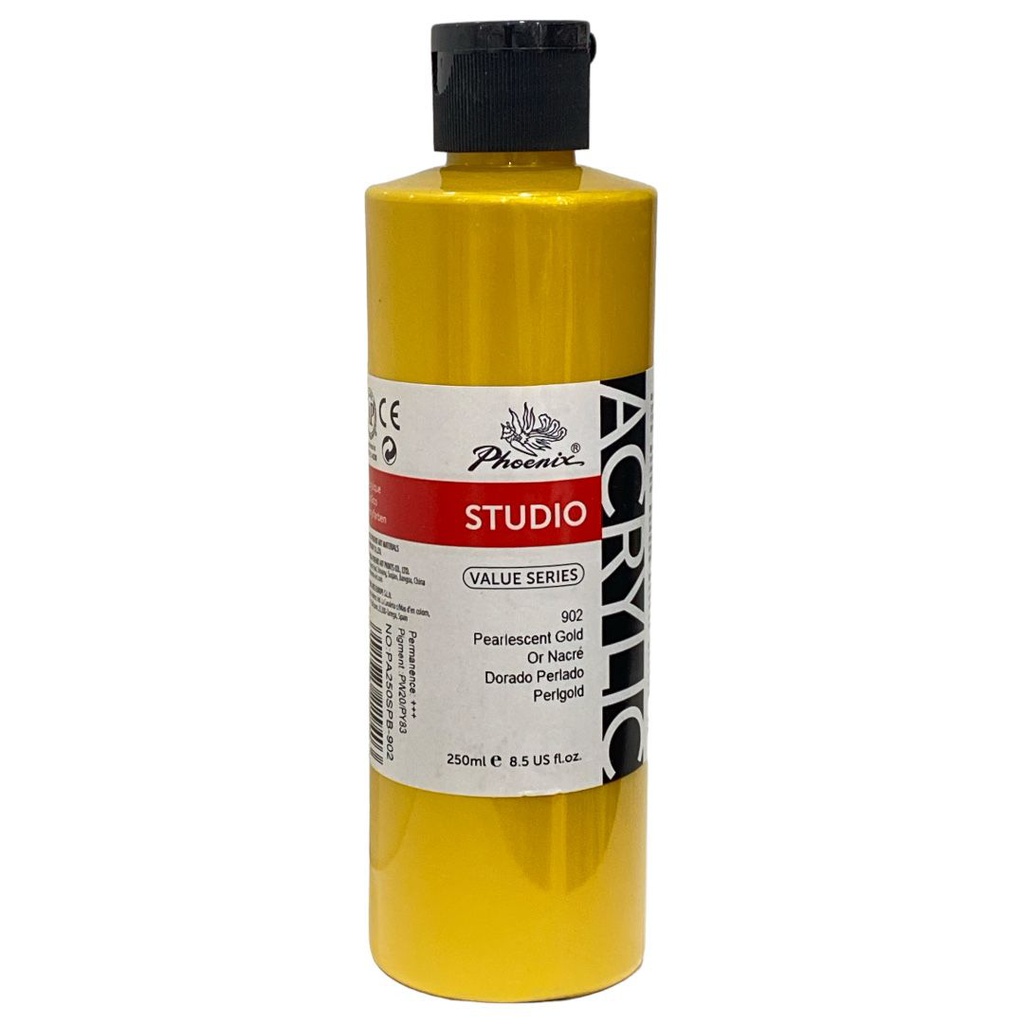 PHOENIX Acrylic Color Value Series 250ML Bottle Peariescent Gold 902