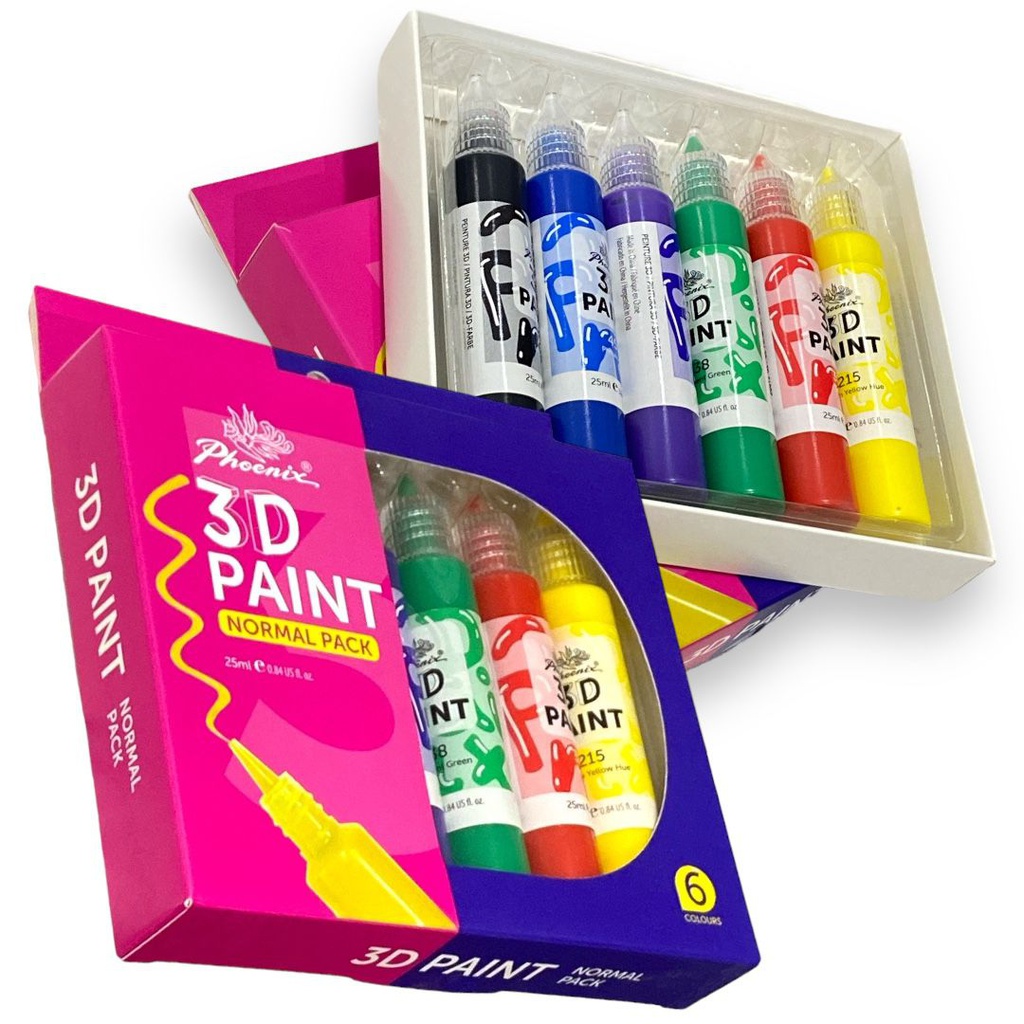 3D Acrylic Set of 6*25ml Normal 