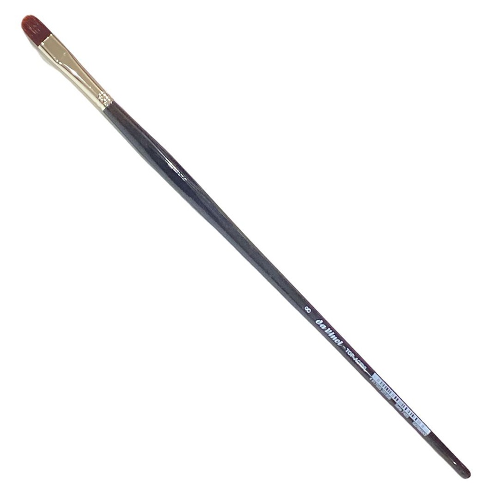 TOP-ACRYL SYNTHETIC BRUSH filberts,red-brown fibres