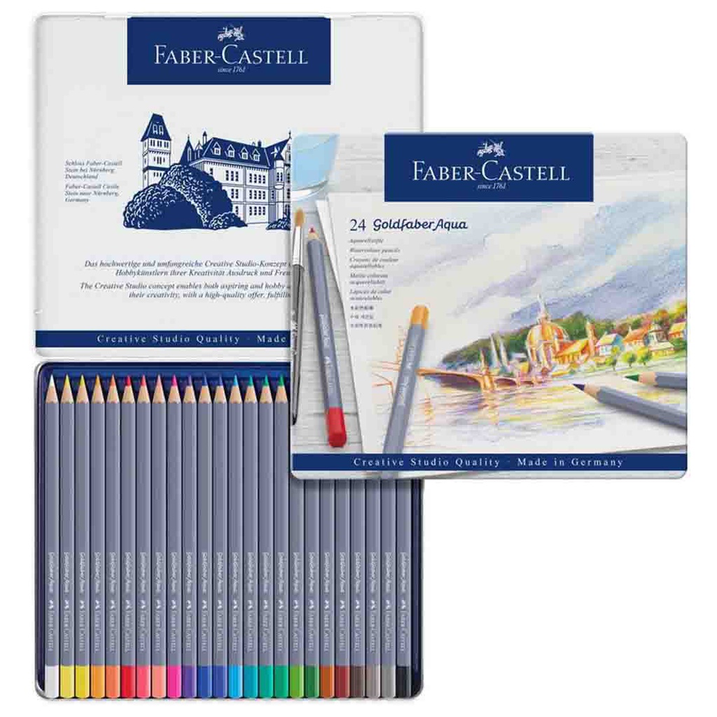 FABER-CASTEL Goldfaber Aqua Watercolour Pencils 24 colours‏