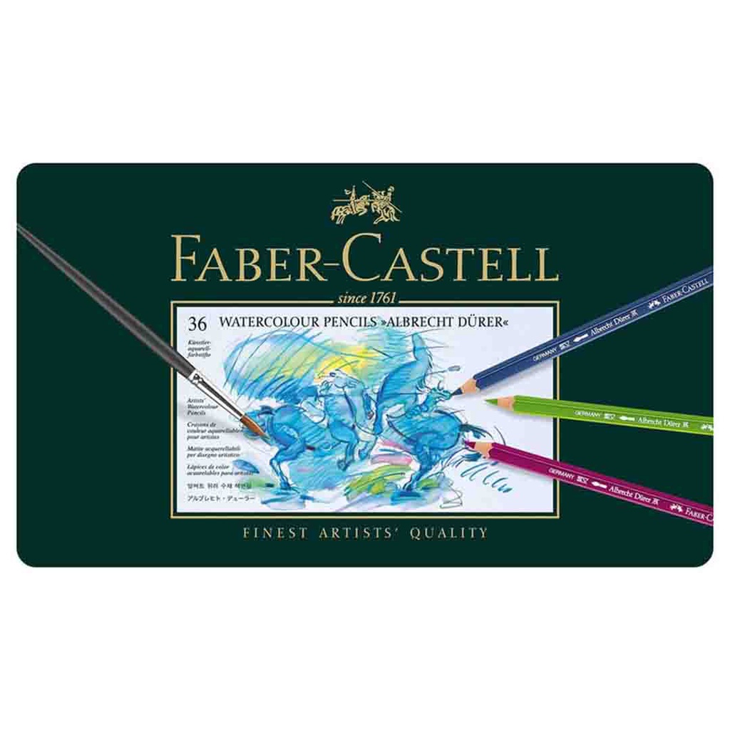 FABER-CASTEL Watercolor Colored Pencils In A Metal Box 36 Pieces‏