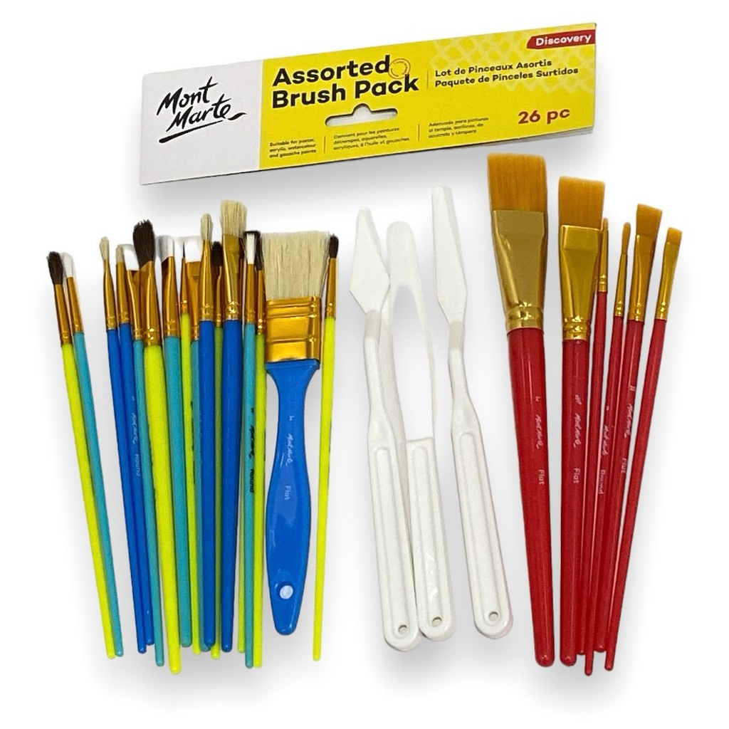 Mont Marte Assorted Brush Pack 26pc
