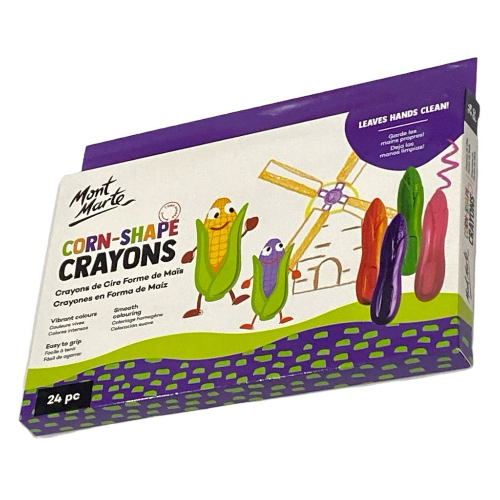 Mont Marte Corn-Shape Crayons 24pc