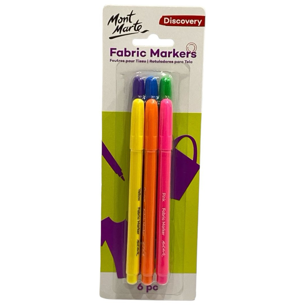 Mont Marte Fabric Markers 6pc