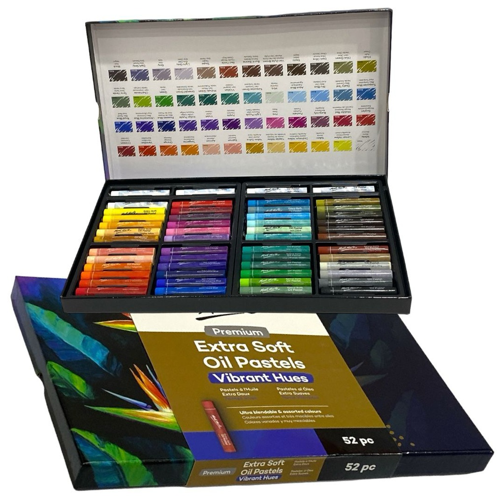 Mont Marte Extra Soft Oil Pastels Vibrant Hue 52pc