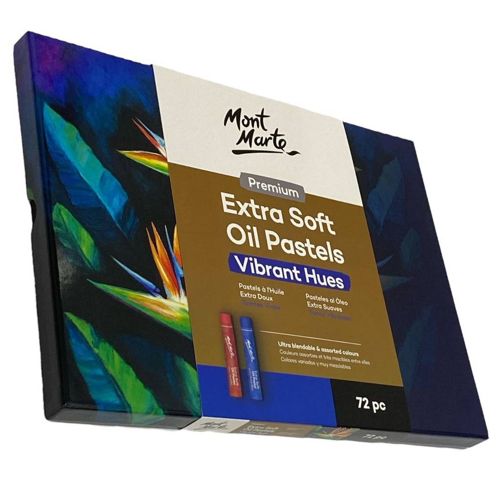 Mont Marte Extra Soft Oil Pastels Vibrant Hue 72pc