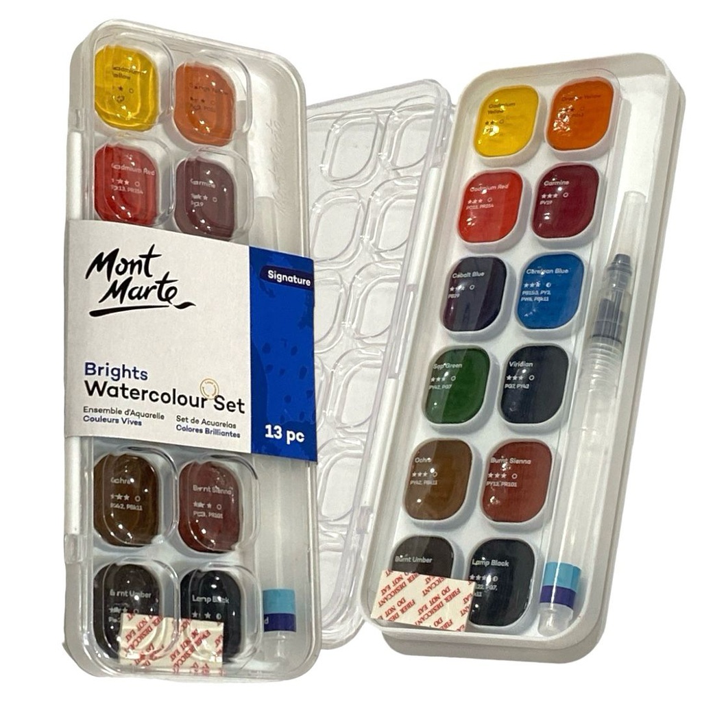 Mont Marte Watercolour Set 13pc - Brights