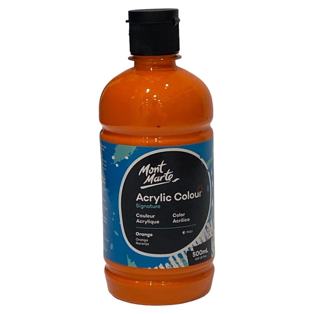 MONT-MARTE Acrylic Colour 500ml bottle - Orange