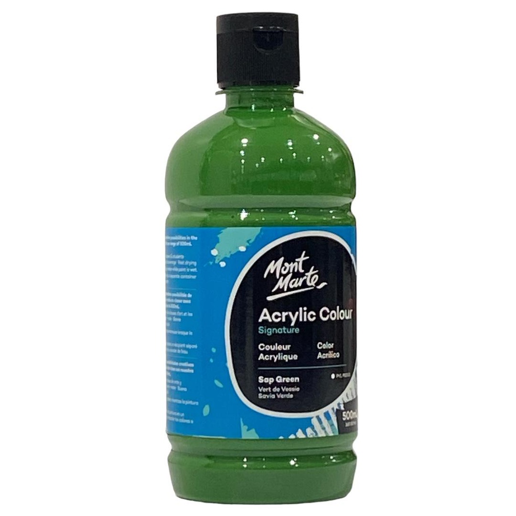 MONT-MARTE Acrylic Colour 500ml bottle - Sap Green