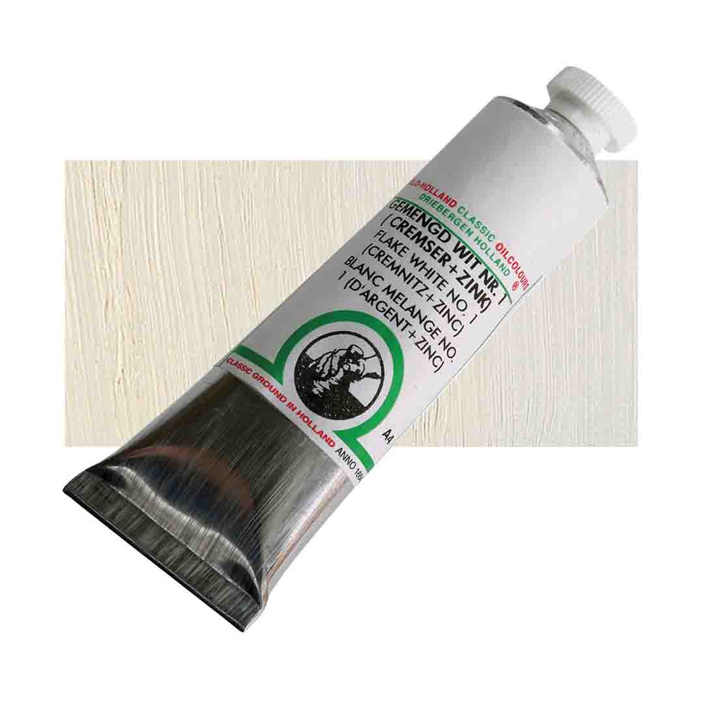 Old Holland - Oil Colour Tube 40ml Flake White nr.1 (Cremnitz+Zinc)
