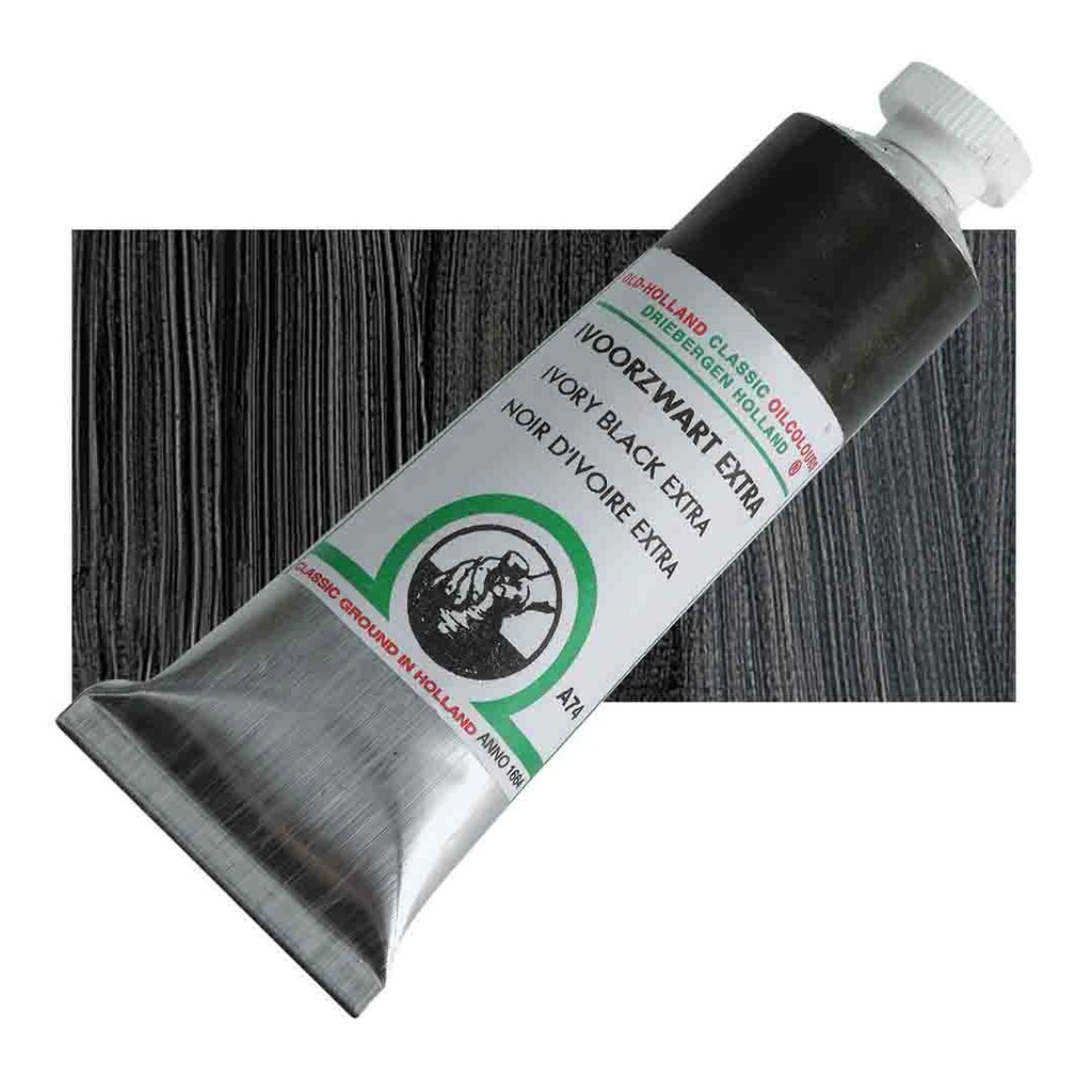 Old Holland - Oil Colour Tube 40ml Ivory Black Extra