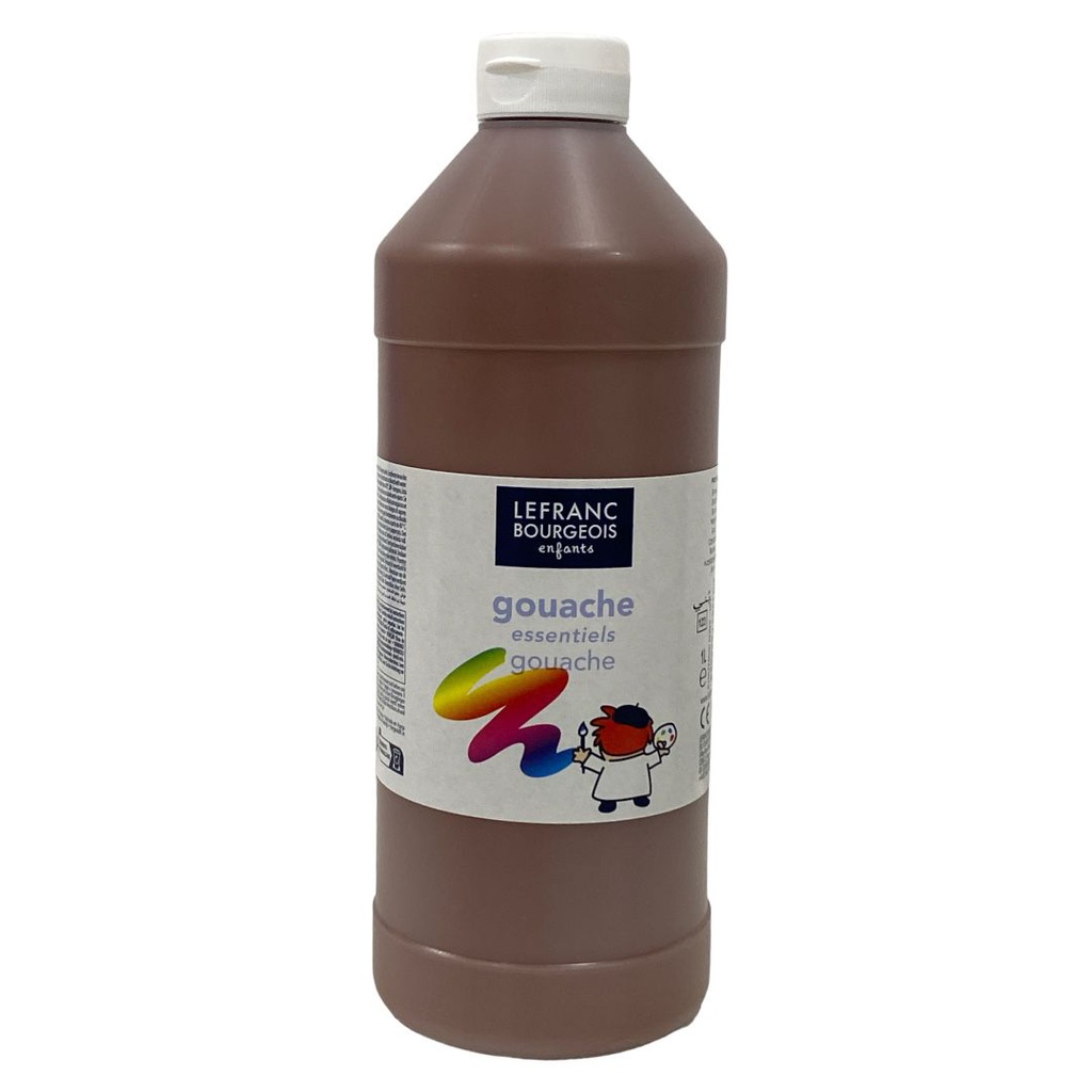 Lefranc &amp; Bourgeois education gouache liquide 1 liter bottle BROWN