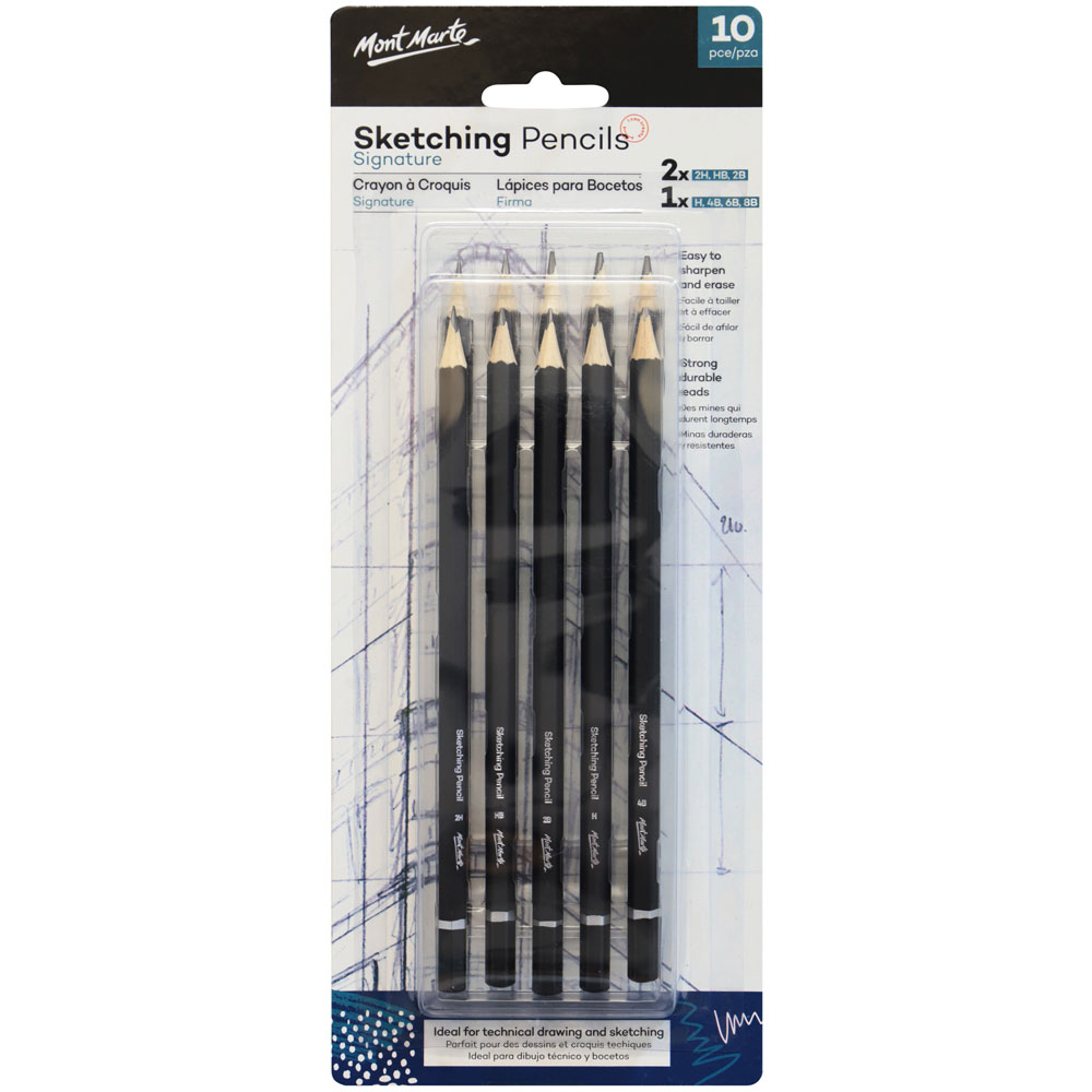 Mont Marte Sketching Pencils 10pc