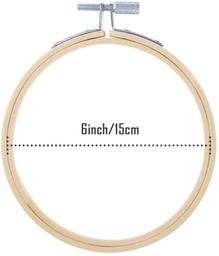 [01500070] اطار خشب دائري تطريز رقم 6